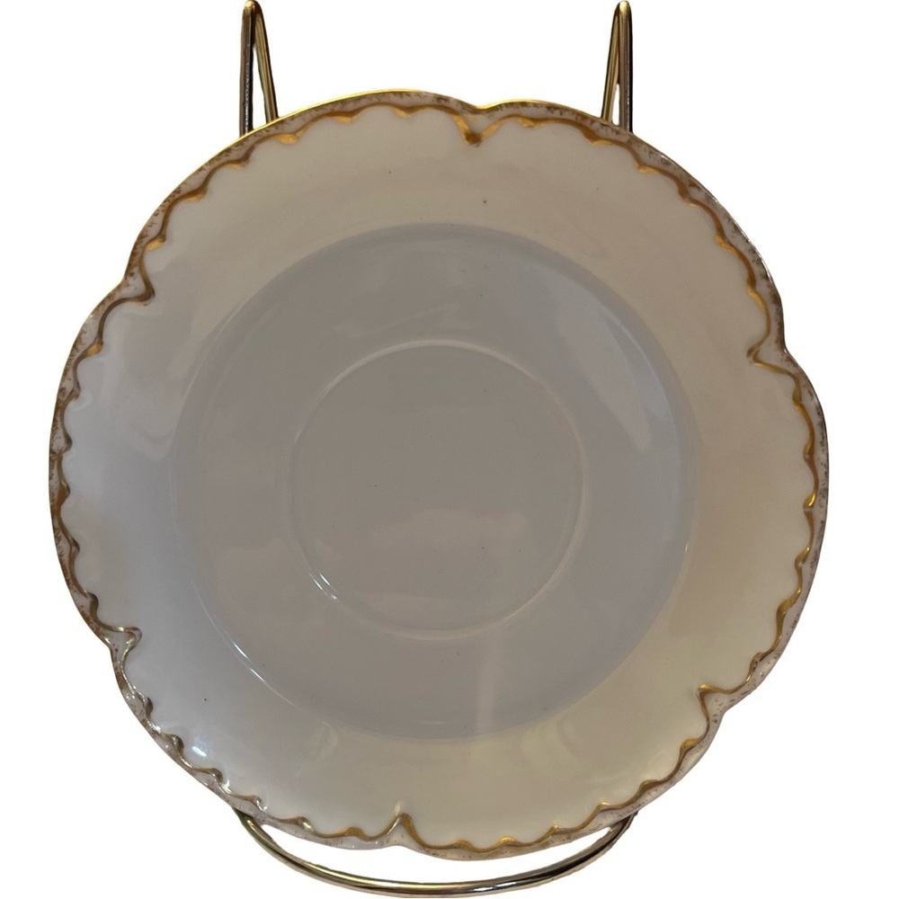 Vintage Haviland White Porcelain Gold-Trim Replacement Saucer